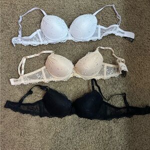 set of 3 push up bras